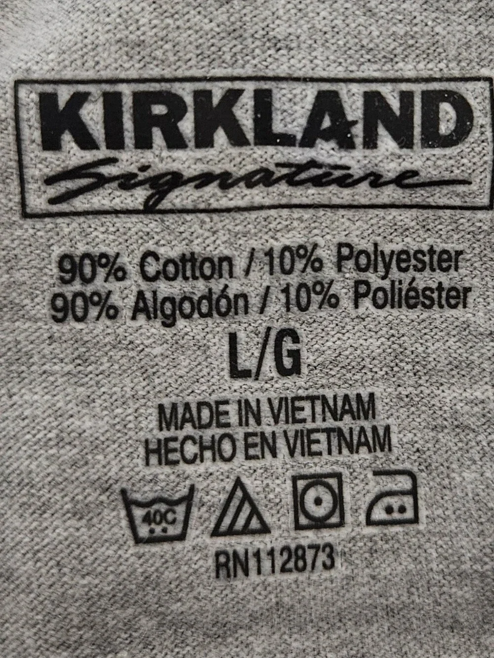 Kirkland Signature Gray Crew Neck TShirt Mens Undershirts  Lot of 2 Shirts L New